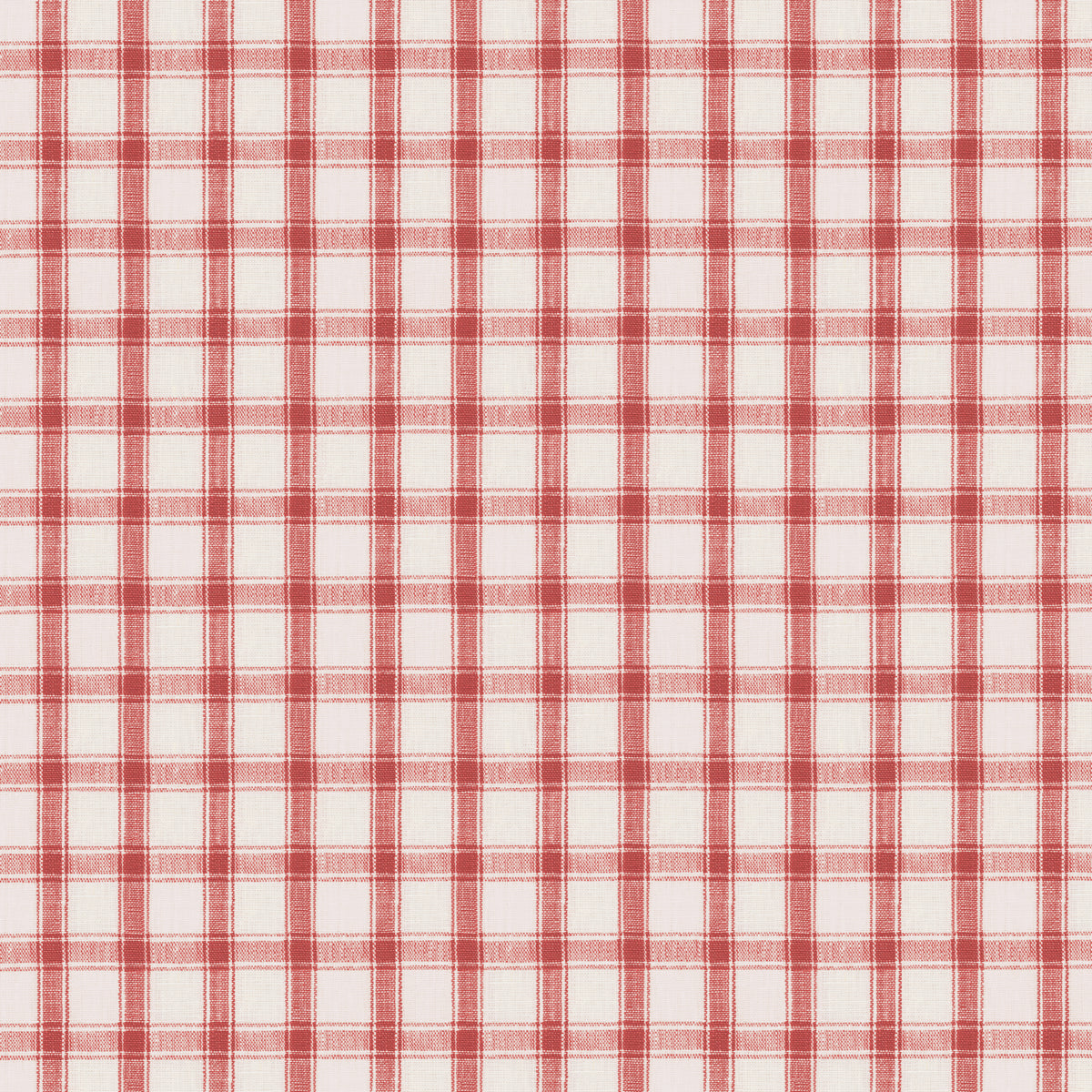 Crawford Linen Check fabric in Red color - pattern number 81457 - by Schumacher in the Woven Essentials collection