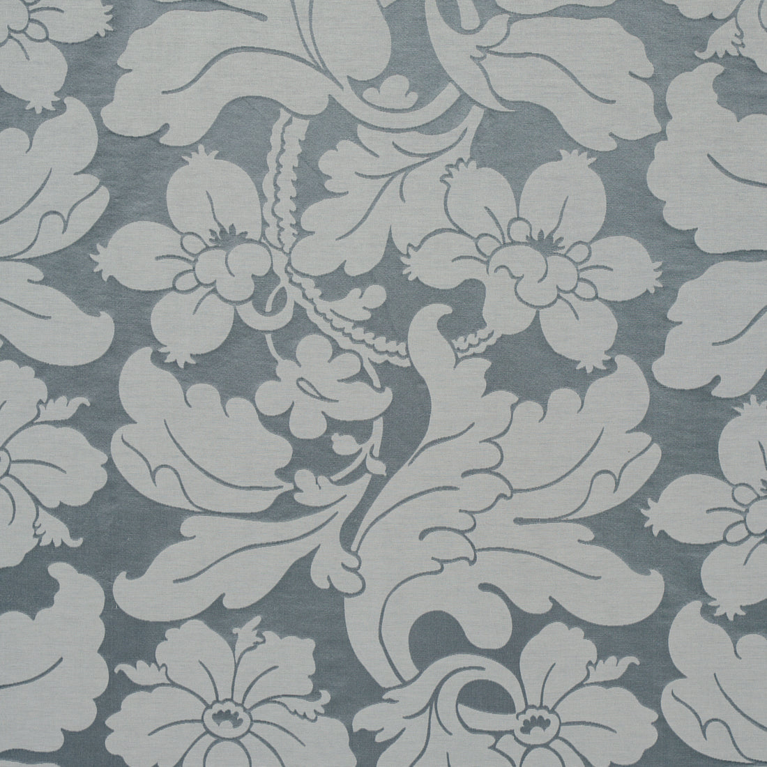 Dandridge Damask fabric in palace slate color - pattern number 81462 - by Schumacher in the Williamsburg collection