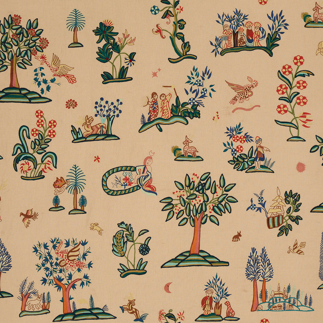 Garden Fantasie fabric in document color - pattern number 81480 - by Schumacher in the Uncommon Threads collection