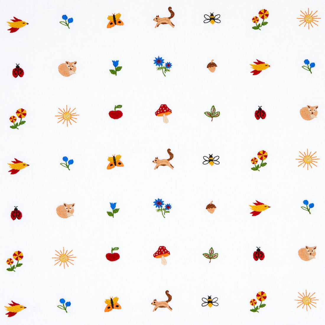 Tiny Things Embroidery fabric in multi color - pattern number 81500 - by Schumacher in the Uncommon Threads collection