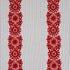 Joelle Stripe fabric in red on black color - pattern number 81542 - by Schumacher in the Uncommon Threads collection
