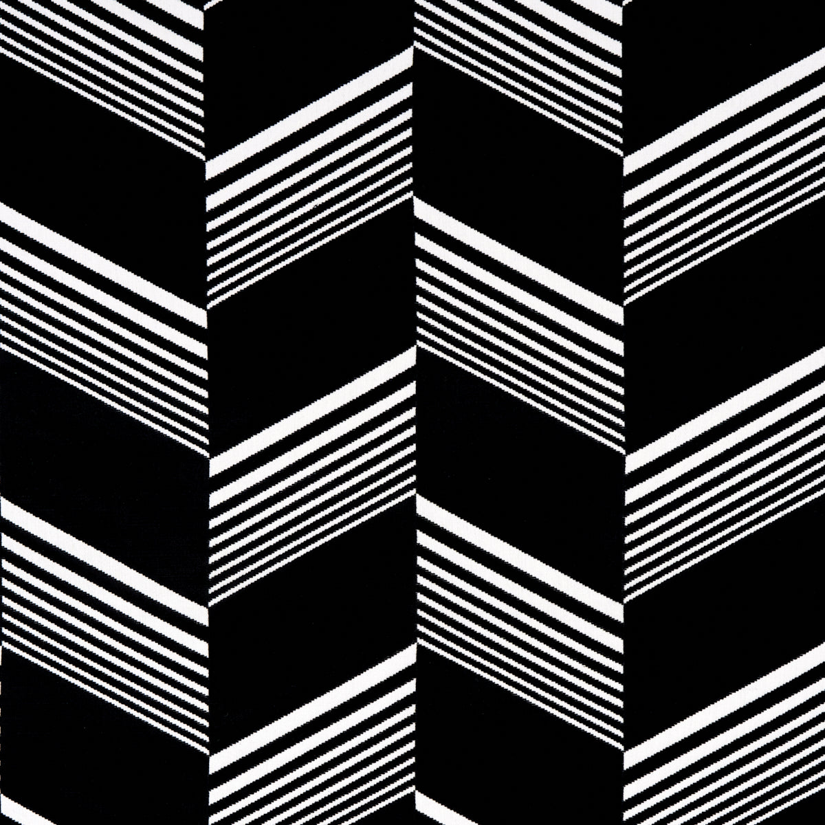Jessie Cut Velvet fabric in black and white color - pattern number 81573 - by Schumacher in the New Wave: Black &amp; White collection