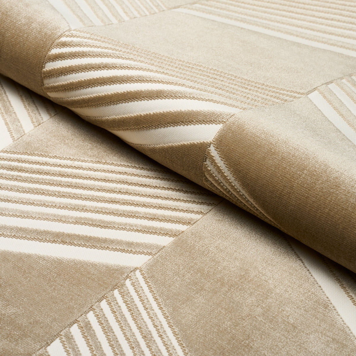 Jessie Cut Velvet fabric in sand color - pattern number 81576 - by Schumacher in the Cut &amp; Patterned Velvets collection