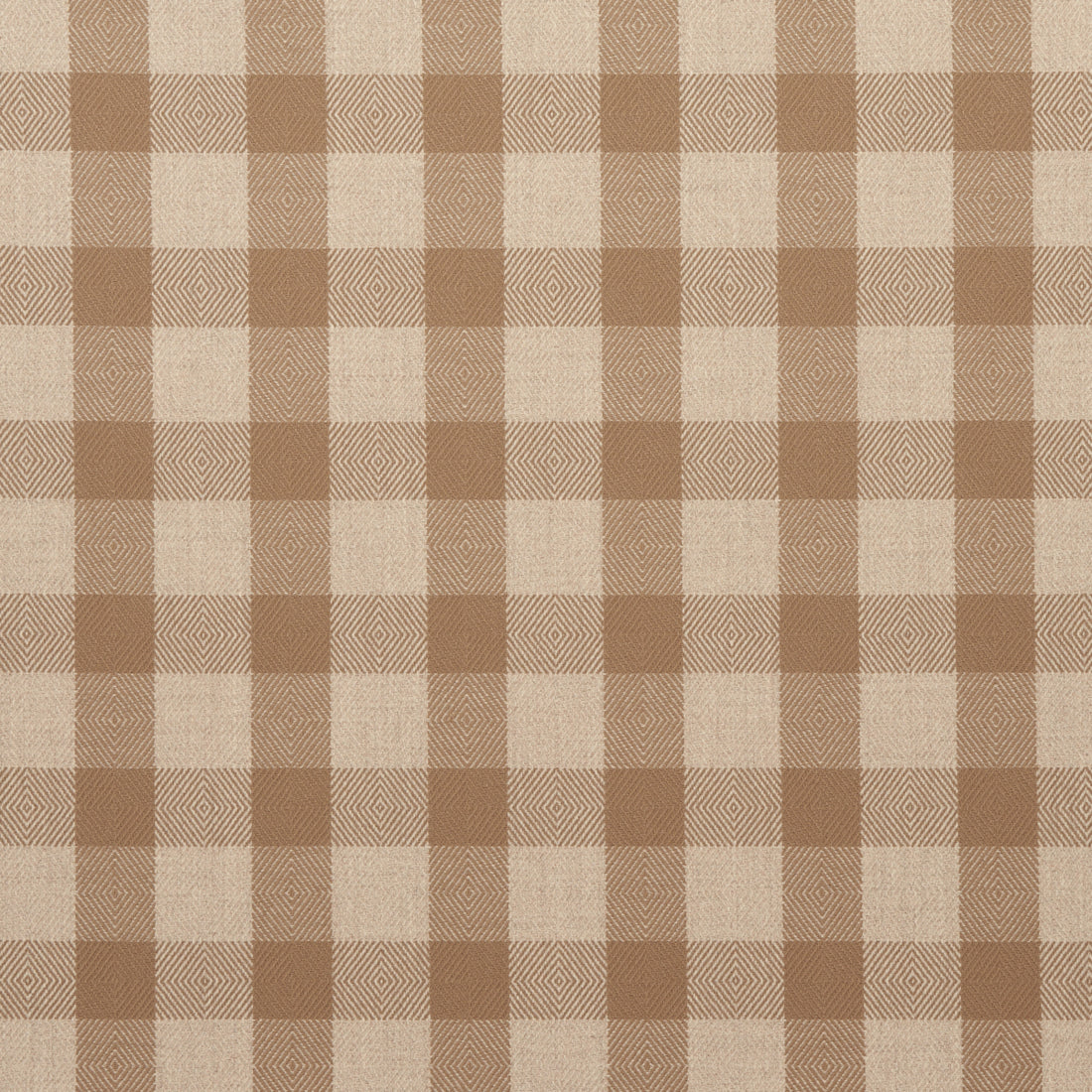Galt Wool Check fabric in coffee color - pattern number 81611 - by Schumacher in the A Country Life collection