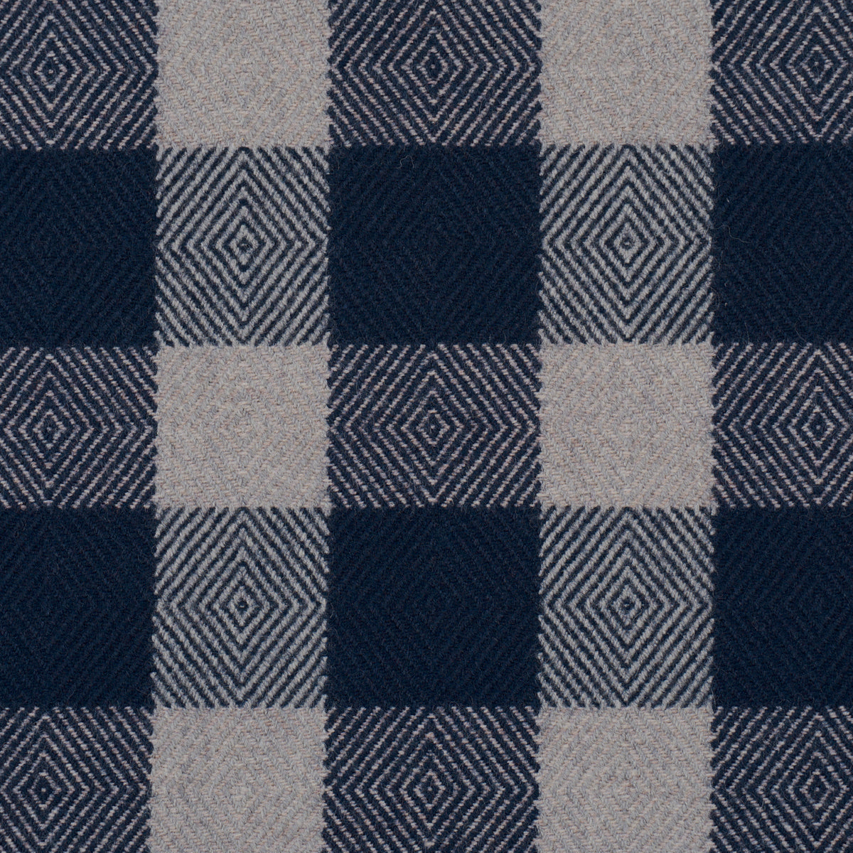 Galt Wool Check fabric in indigo color - pattern number 81615 - by Schumacher in the A Country Life collection