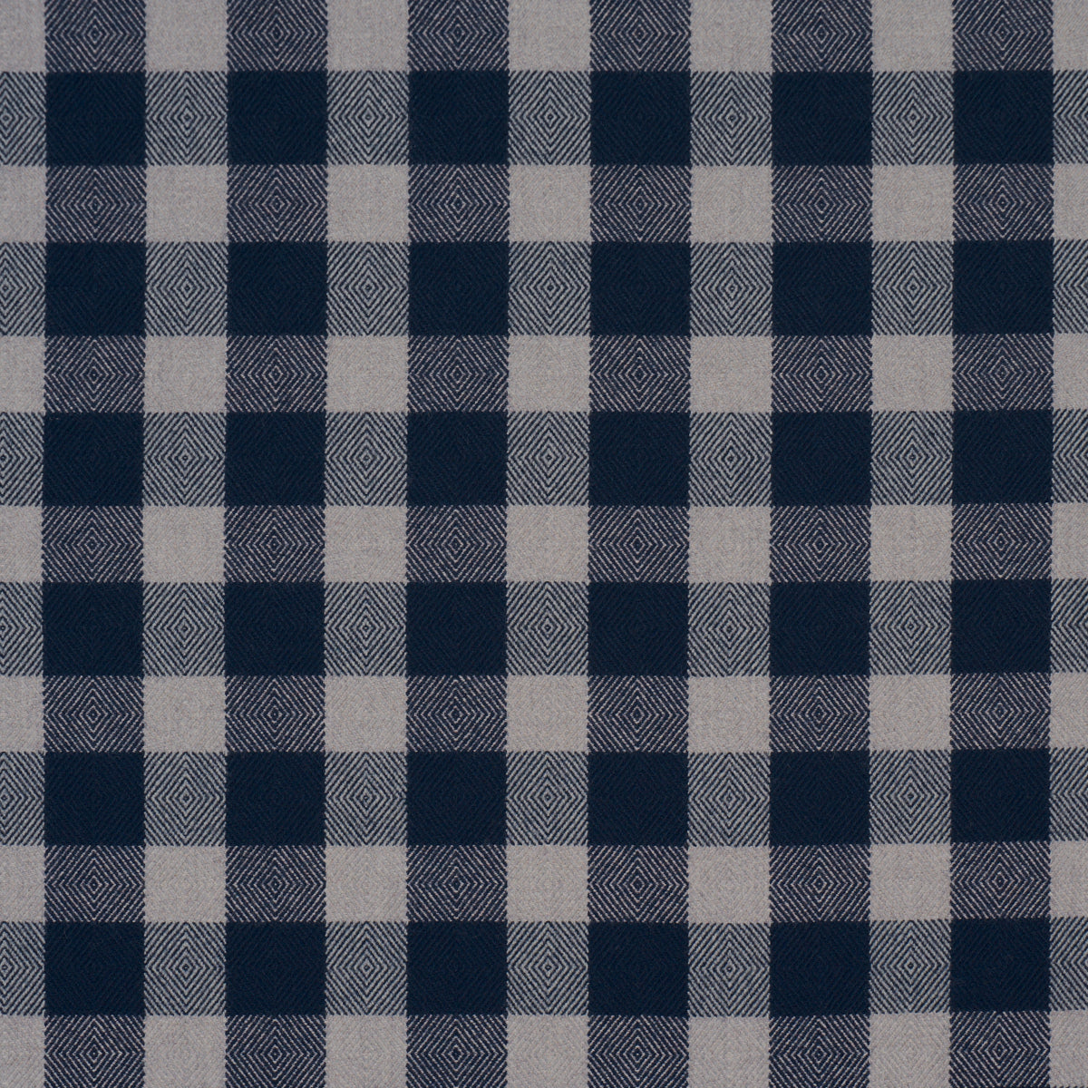 Galt Wool Check fabric in indigo color - pattern number 81615 - by Schumacher in the A Country Life collection