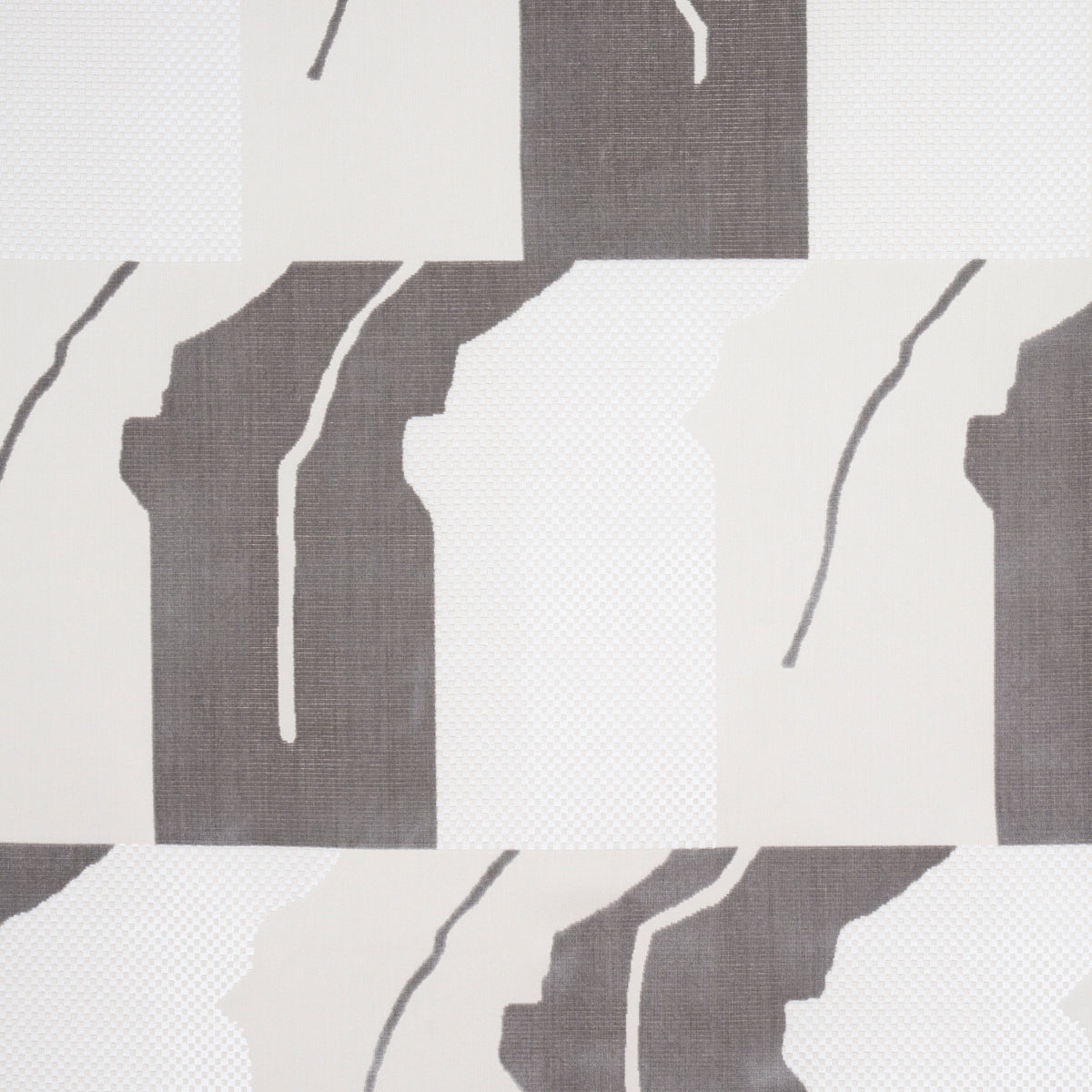 Gustavian Dance Velvet fabric in grey color - pattern number 81801 - by Schumacher in the Cut &amp; Patterned Velvets collection