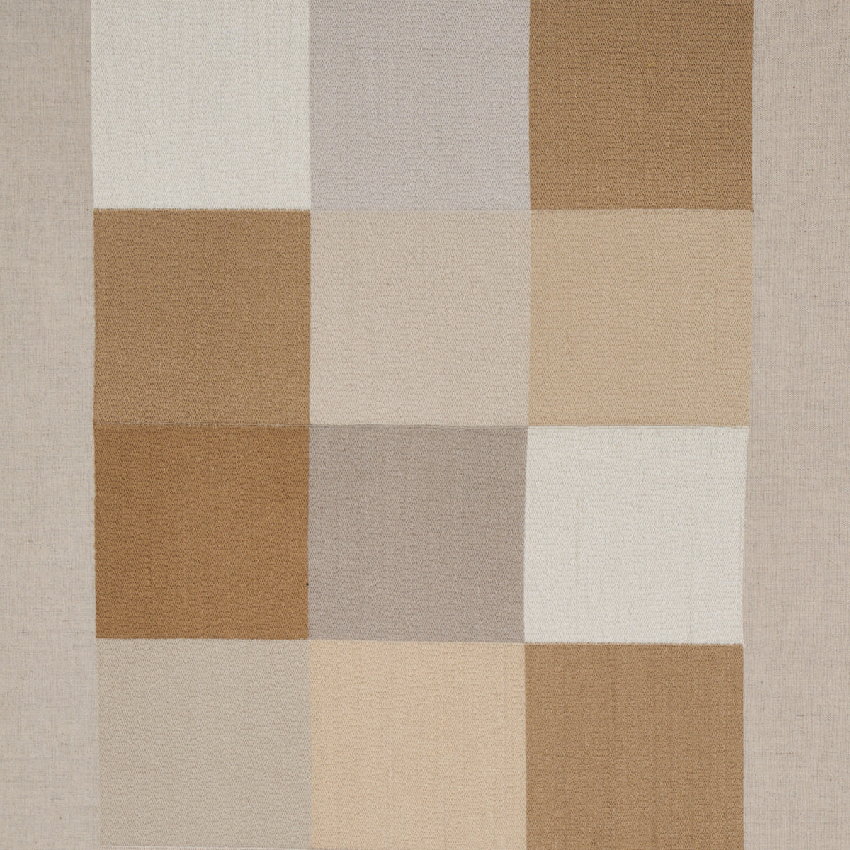 Embroidered Tile fabric in light neutral color - pattern number 81830 - by Schumacher in the David Kaihoi collection