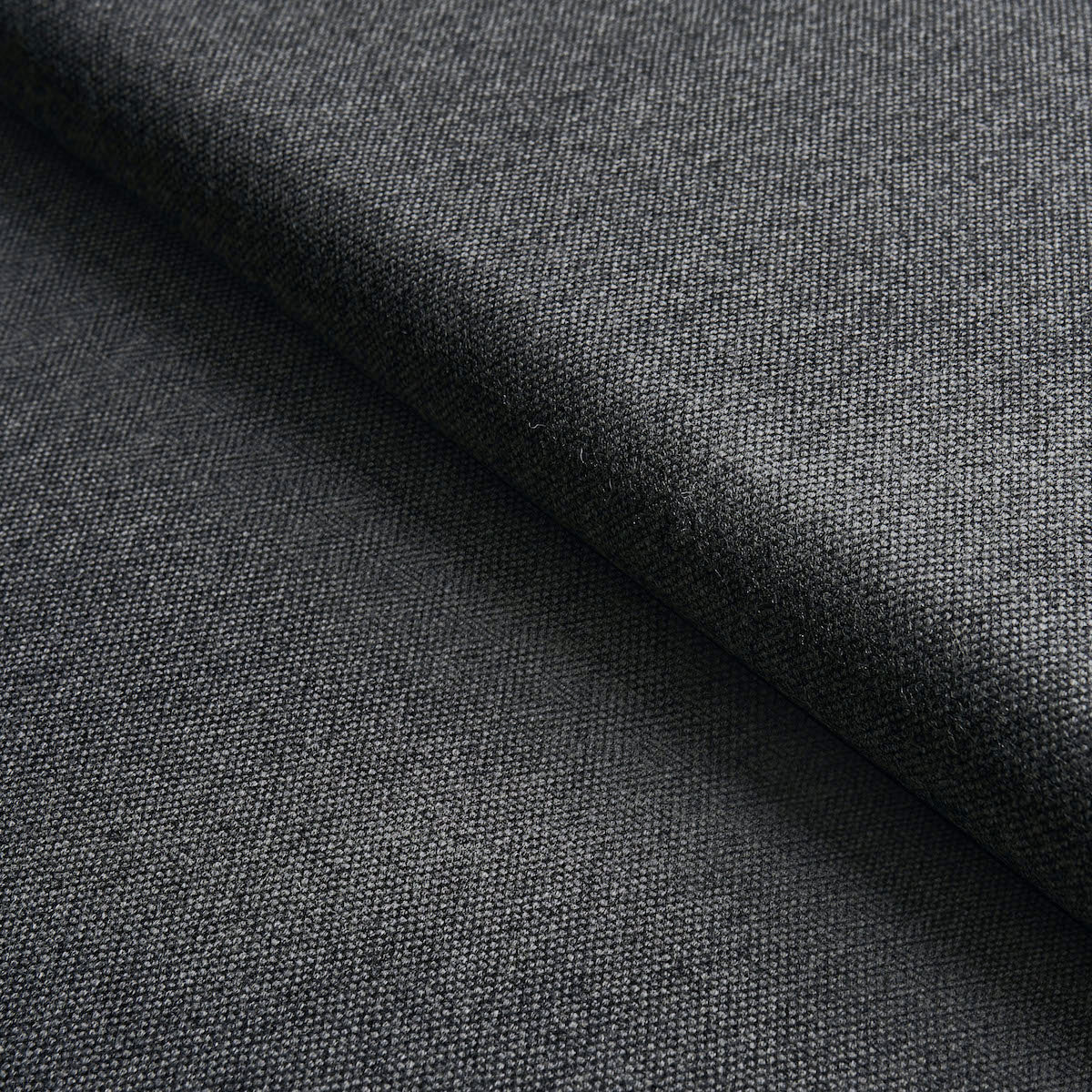 Atticus Wool fabric in graphite color - pattern number 81923 - by Schumacher in the Patterson Flynn collection
