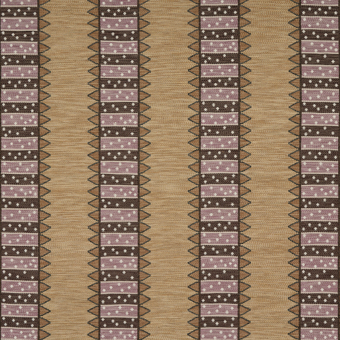 Noor Kilim Stripe fabric in aubergine color - pattern number 81981 - by Schumacher in the Uncommon Threads collection