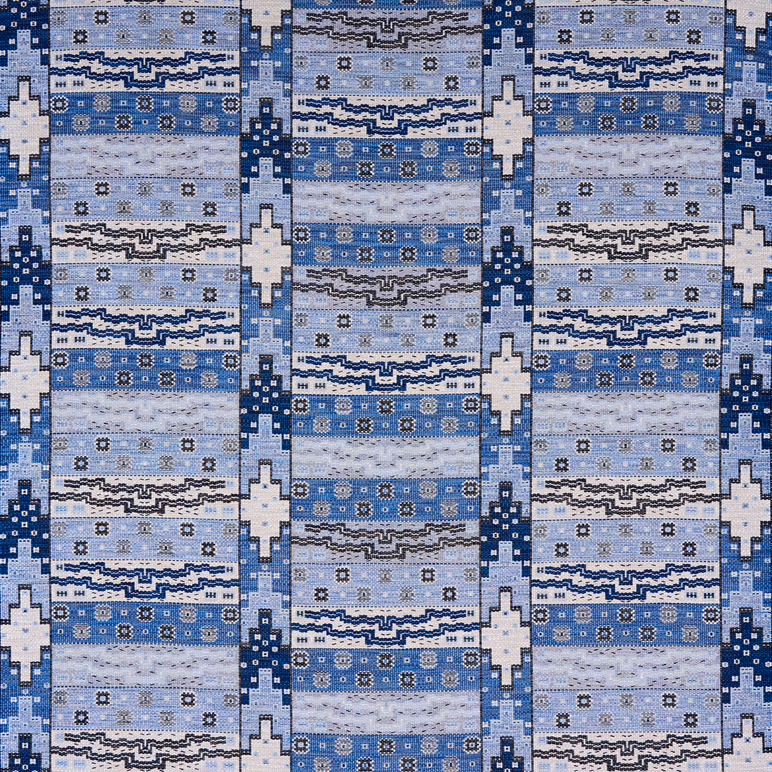 Fairuza Flatweave fabric in denim color - pattern number 81991 - by Schumacher in the Uncommon Threads collection