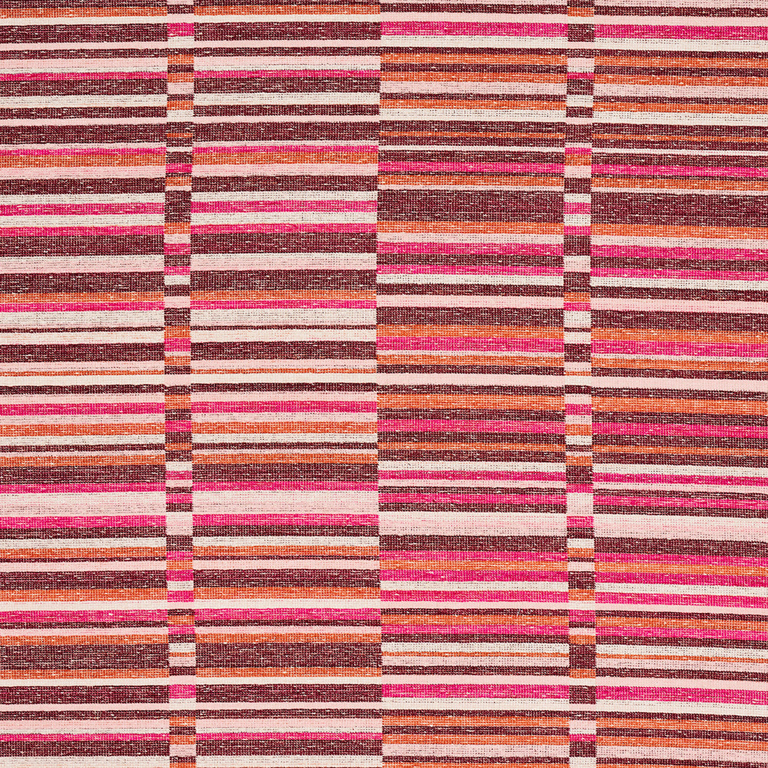 Tierra Stripe fabric in berry color - pattern number 82012 - by Schumacher in the Uncommon Threads collection
