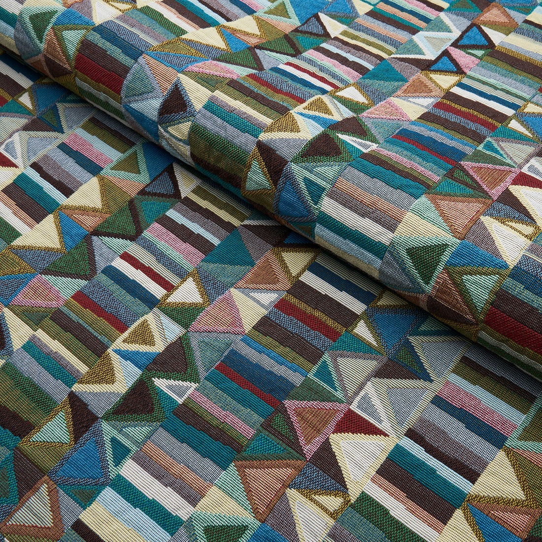 Bizantino Quilted Weave fabric in peacock color - pattern number 82020 - by Schumacher in the Uncommon Threads collection