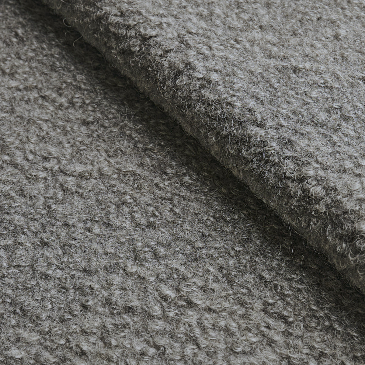 Teddy Wool Boucle fabric in grey color - pattern number 82061 - by Schumacher in the Patterson Flynn collection