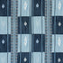 Aravali Patchwork fabric in denim and indigo color - pattern number 82090 - by Schumacher in the Bohemia collection