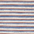 Rag Rug Hand Woven Stripe fabric in indigo and mocha color - pattern number 82100 - by Schumacher in the Bohemia collection