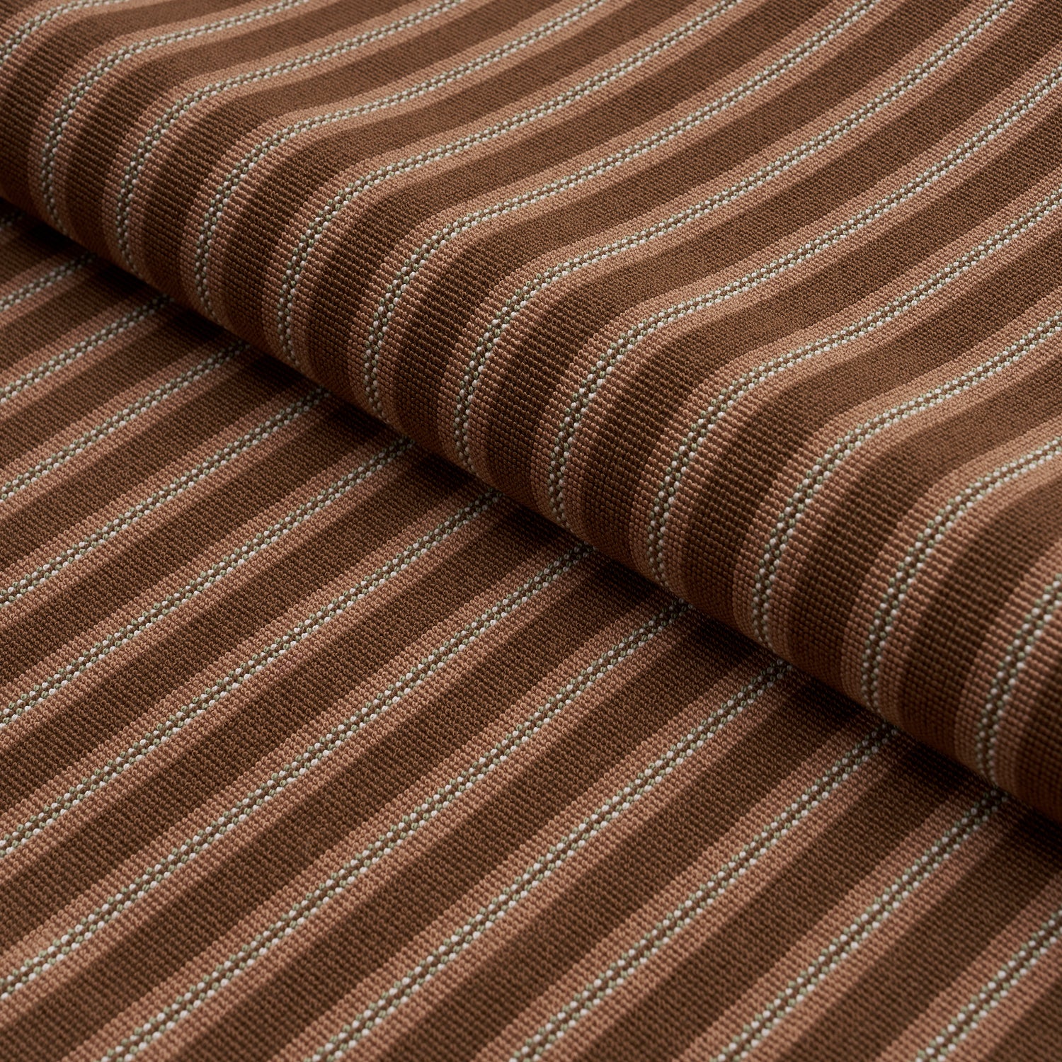 Benson Stripe Épinglé fabric in chestnut rose color - pattern number 82183 - by Schumacher in the Atelier Paris collection