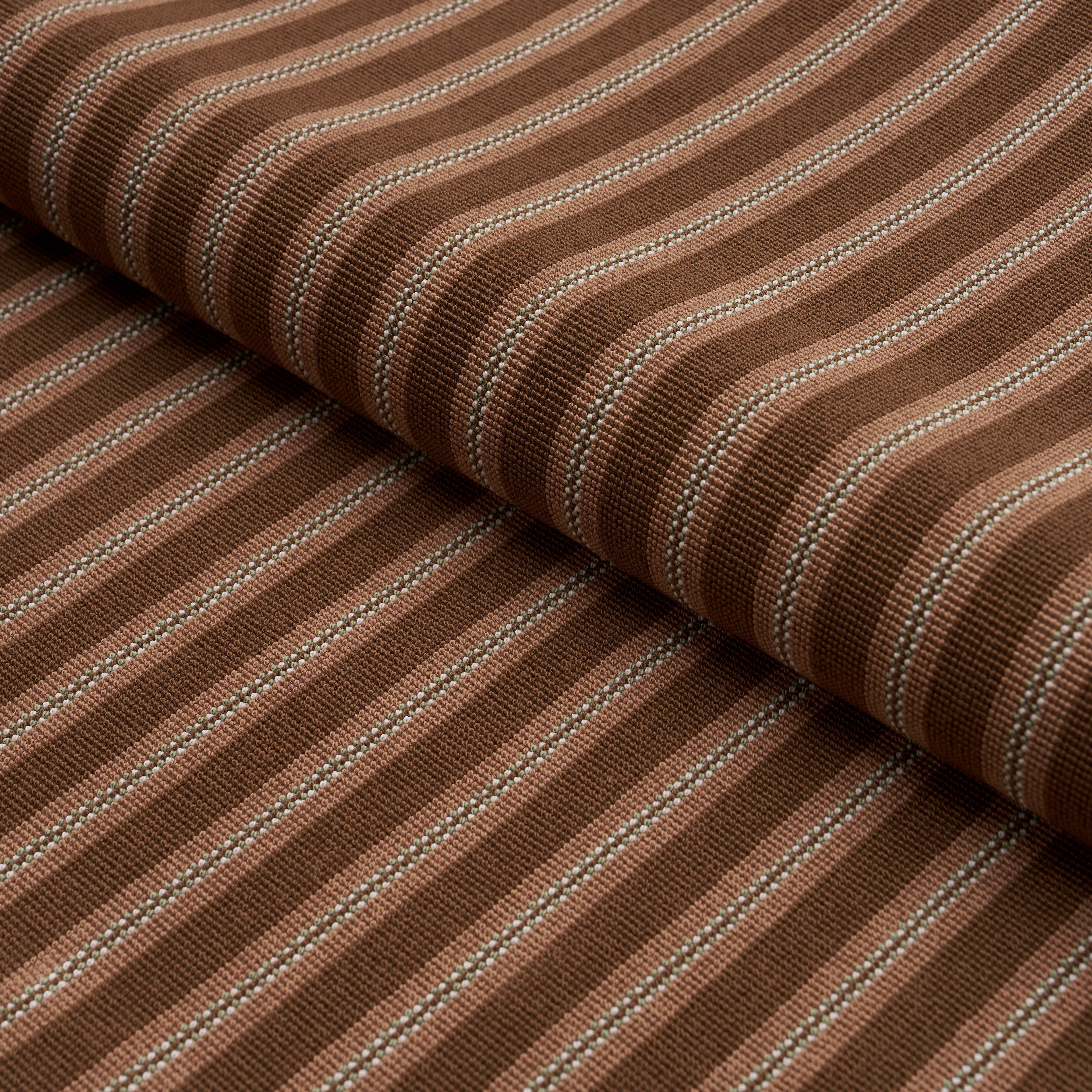 Benson Stripe Épinglé fabric in chestnut rose color - pattern number 82183 - by Schumacher in the Atelier Paris collection