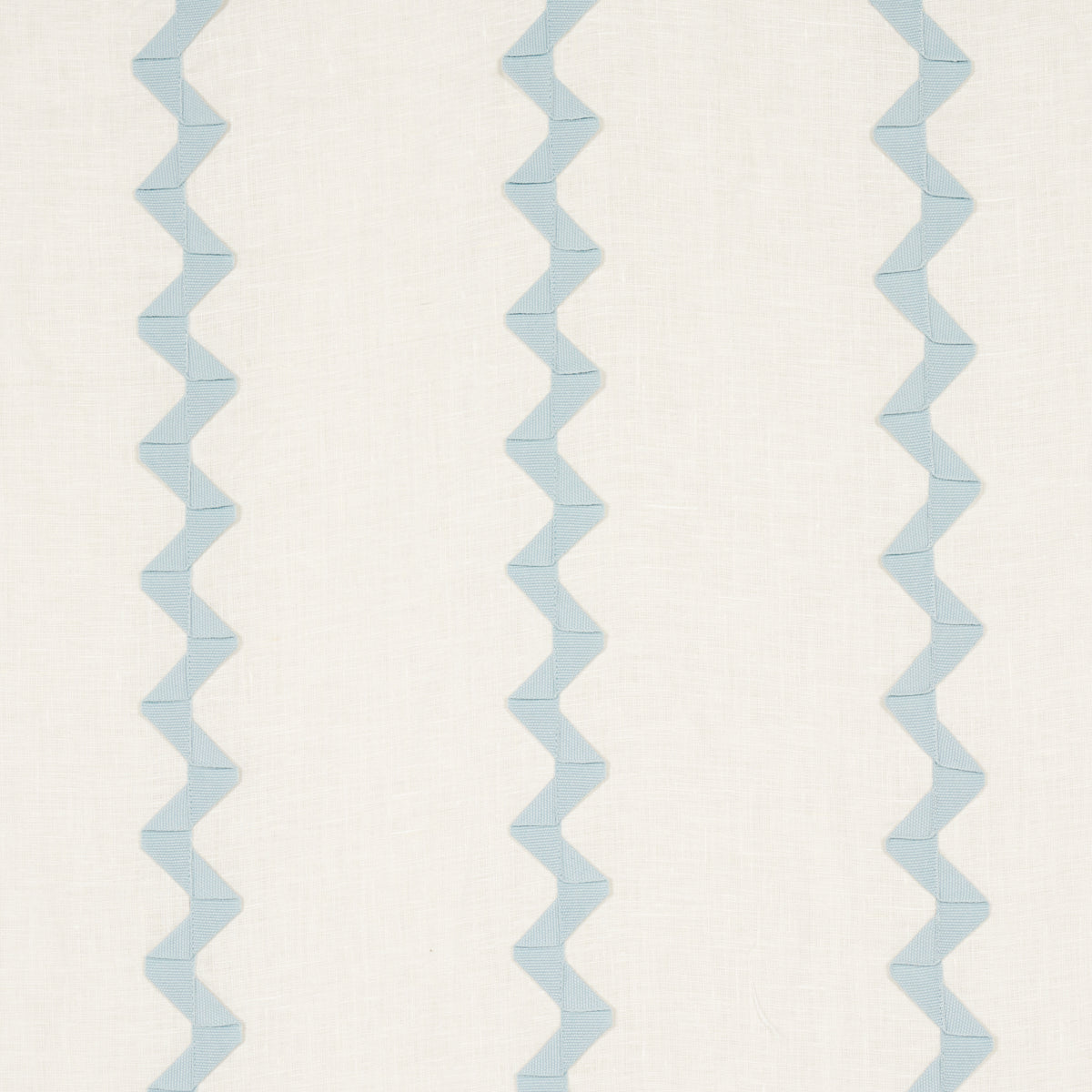 Lazare Applique fabric in sky on ivory color - pattern number 82221 - by Schumacher in the New Traditional:  Provencal collection