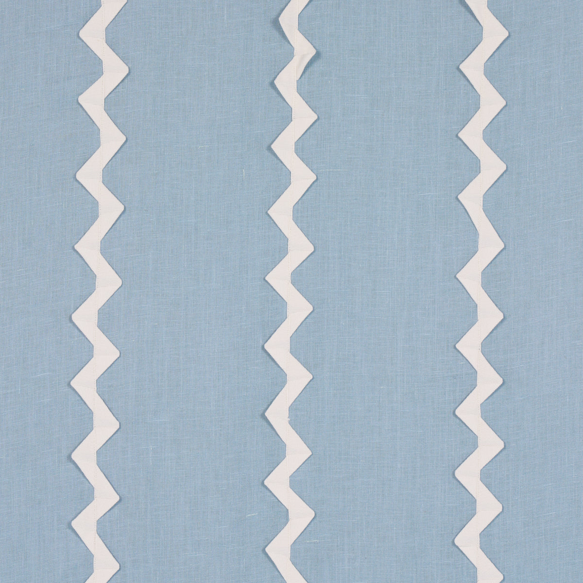 Lazare Applique fabric in ivory on chambray color - pattern number 82222 - by Schumacher in the New Traditional:  Provencal collection