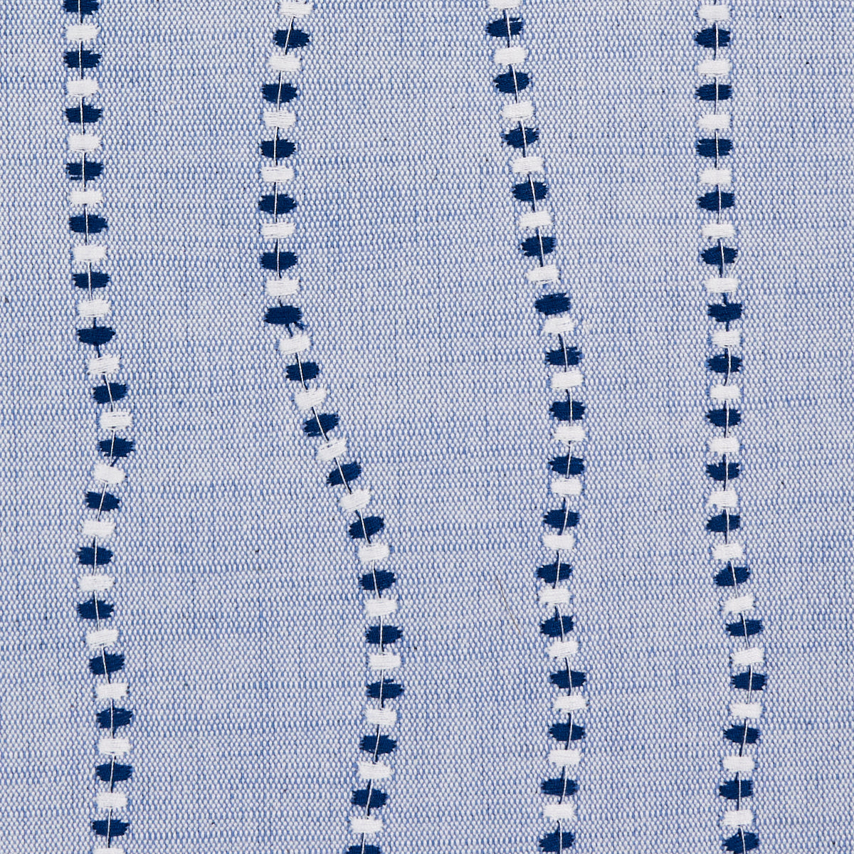 Elodie Embroidery fabric in chambray color - pattern number 82231 - by Schumacher in the New Traditional:  Provencal collection