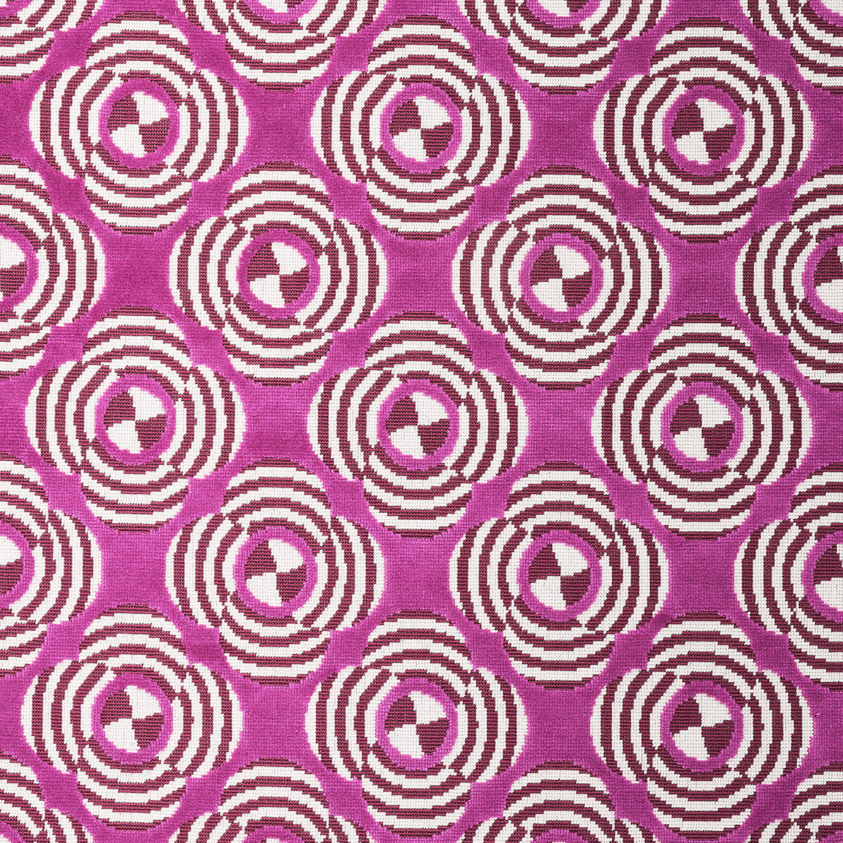 Le Moderne Cut Velvet fabric in magenta color - pattern number 82262 - by Schumacher in the Johnson Hartig collection