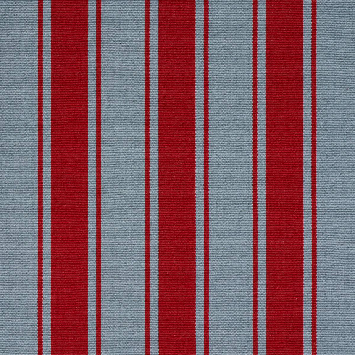 Tangier Stripe fabric in teal and red color - pattern number 82272 - by Schumacher in the Johnson Hartig collection