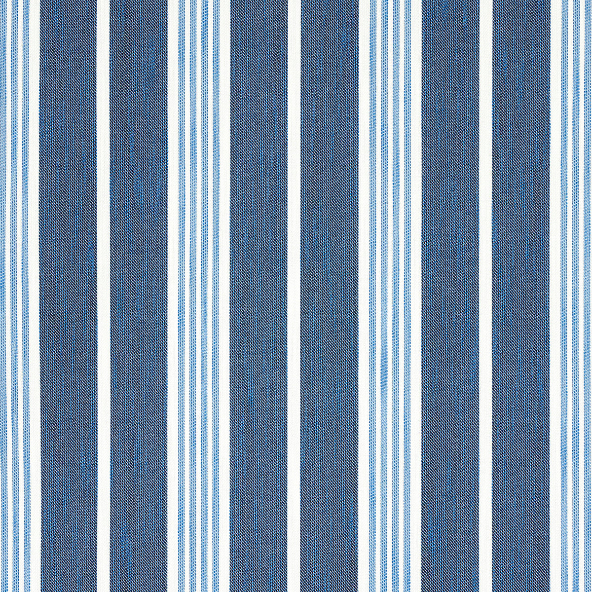 Hampton Stripe Indoor Outdoor fabric in indigo color - pattern number 82300 - by Schumacher in the Mary Mcdonald collection