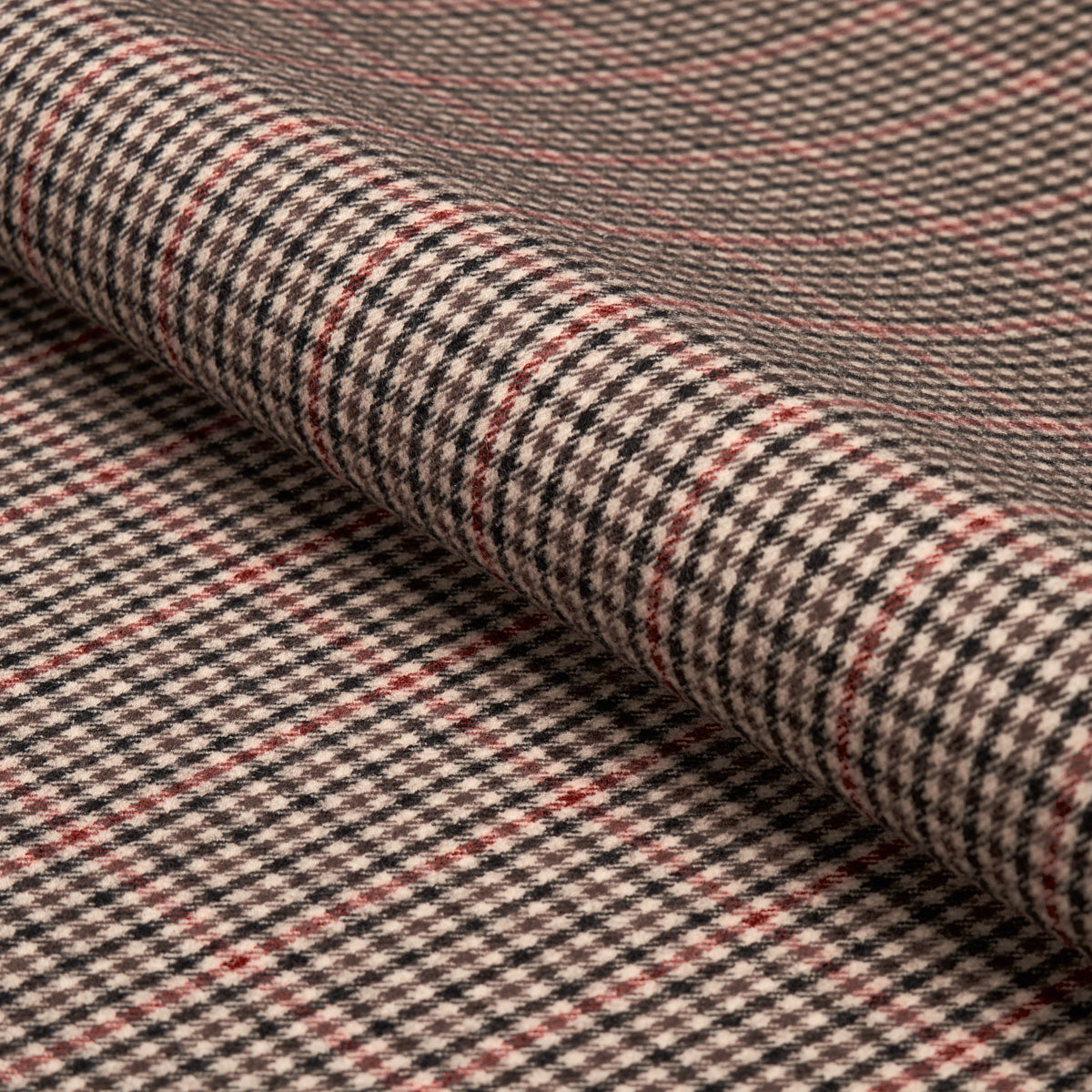 Aldridge Wool Houndstooth fabric in brown color - pattern number 82330 - by Schumacher in the Patterson Flynn collection
