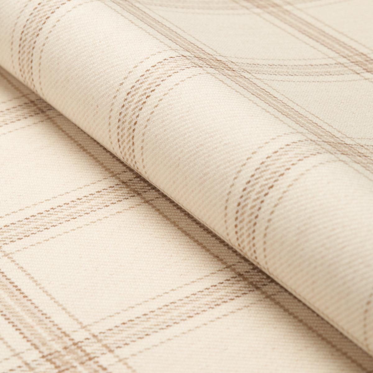 Blackburn Merino Plaid fabric in ivory color - pattern number 82340 - by Schumacher in the Patterson Flynn collection