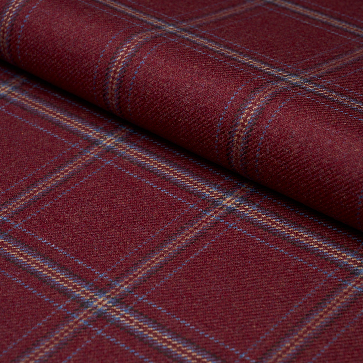 Blackburn Merino Plaid fabric in redwood color - pattern number 82344 - by Schumacher in the Patterson Flynn collection
