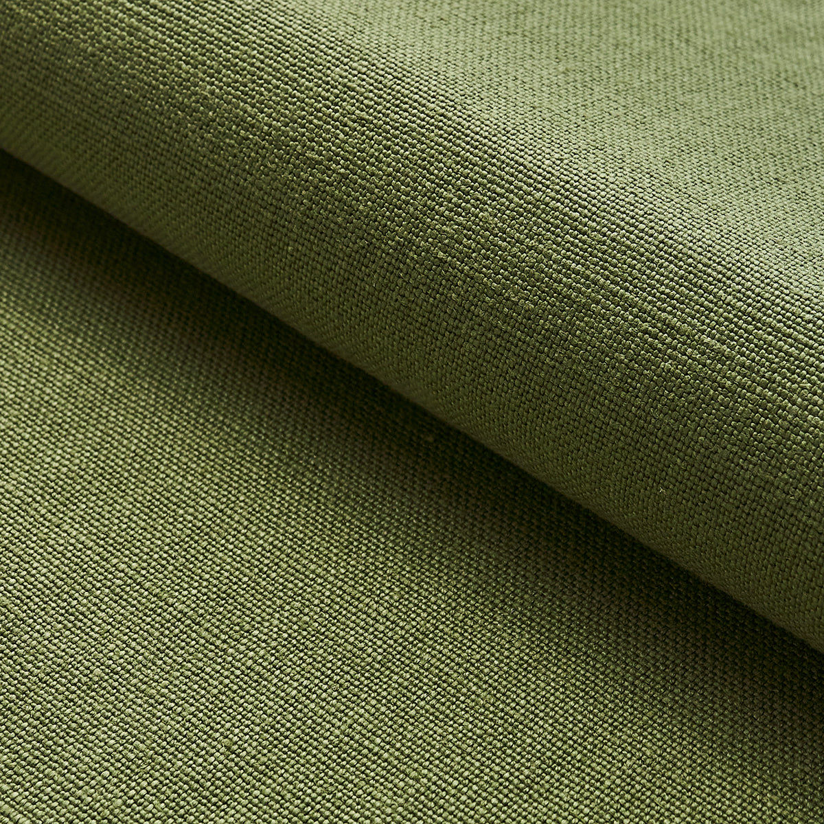 Piet Performance Linen fabric in moss color - pattern number 82597 - by Schumacher in the Perfect Basics: Linen collection