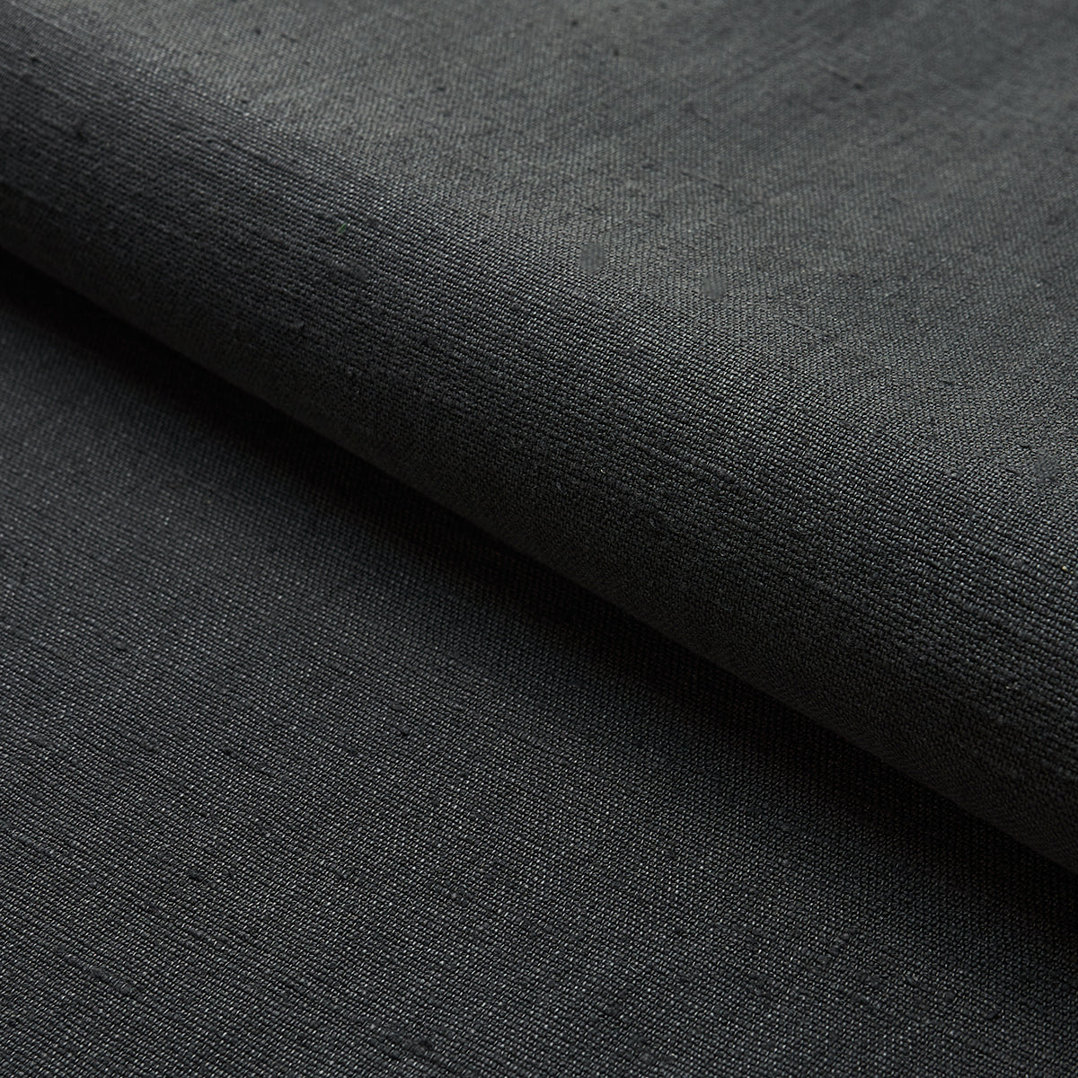 Marco Performance Linen fabric in charcoal color - pattern number 82624 - by Schumacher in the Perfect Basics: Linen collection
