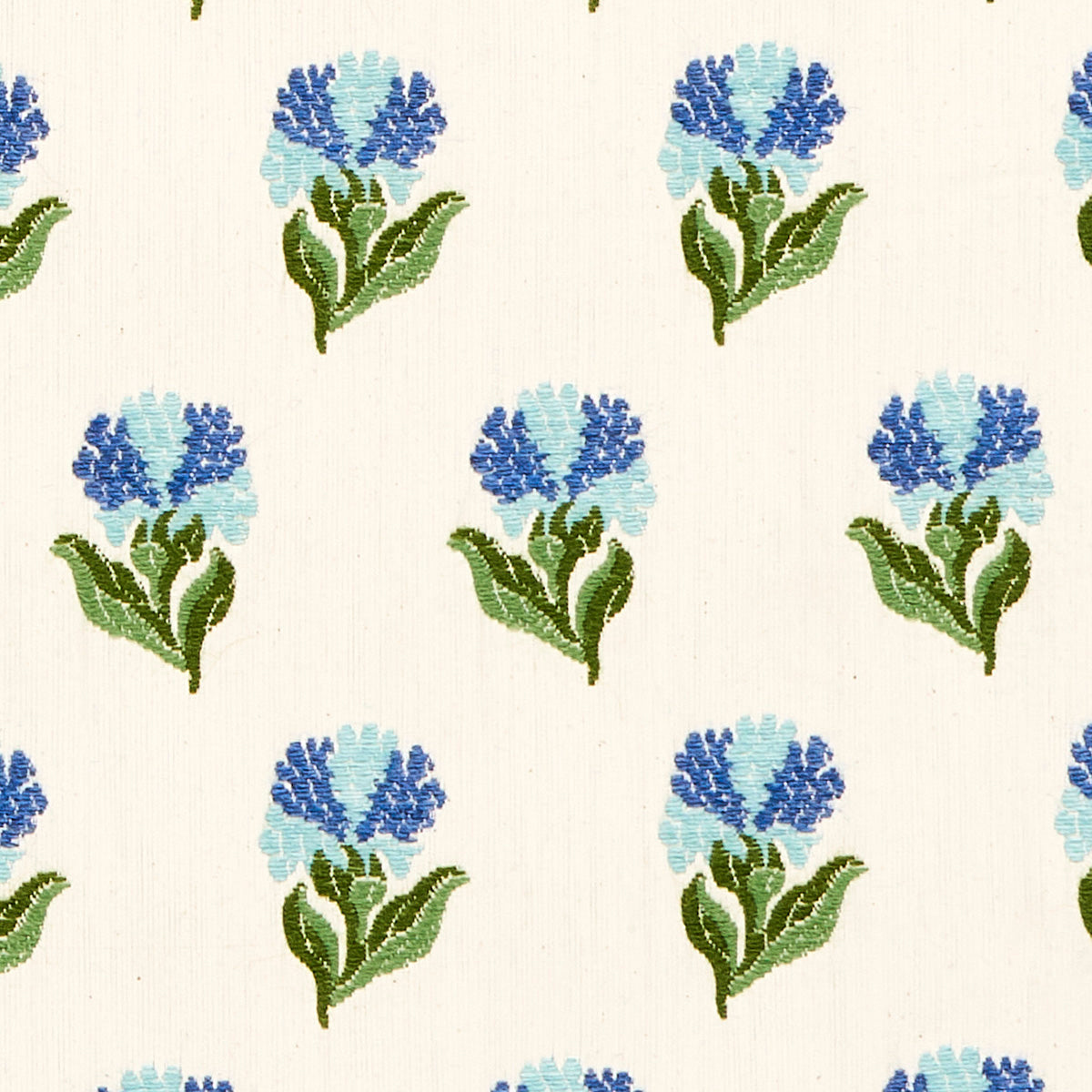 Rosina Floral fabric in cornflower color - pattern number 82631 - by Schumacher in the New Old-Fashioned collection