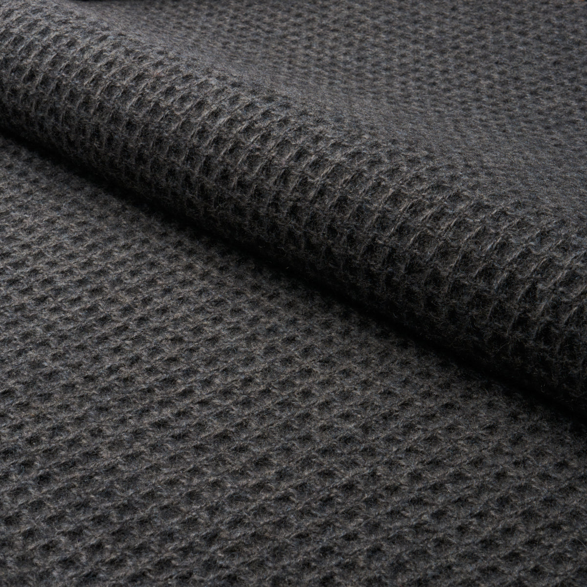 Walden Wool Texture fabric in charcoal color - pattern number 82642 - by Schumacher in the Patterson Flynn collection