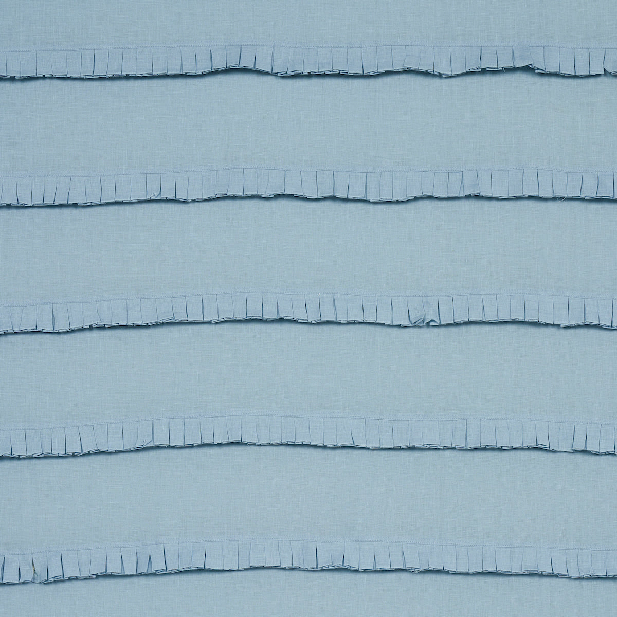 Dorothy Pleated Linen fabric in chambray color - pattern number 82652 - by Schumacher in the New Old-Fashioned collection