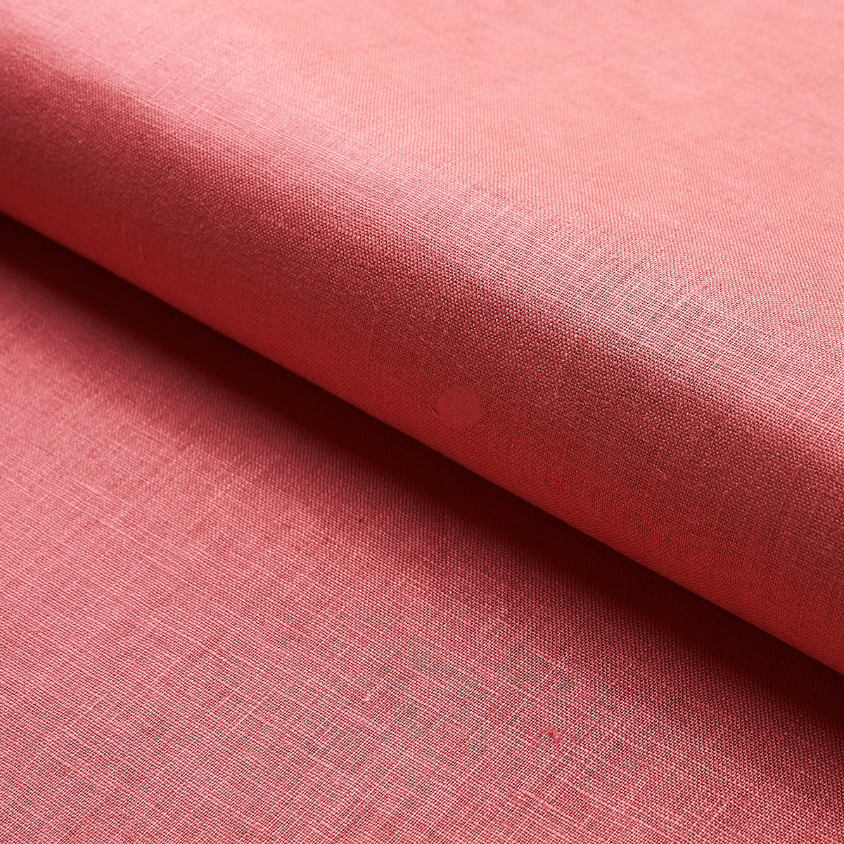 Lange Glazed Linen fabric in coral color - pattern number 82680 - by Schumacher in the Perfect Basics: Linen collection