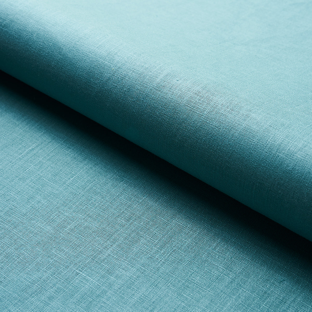 Lange Glazed Linen fabric in ocean color - pattern number 82685 - by Schumacher in the Perfect Basics: Linen collection