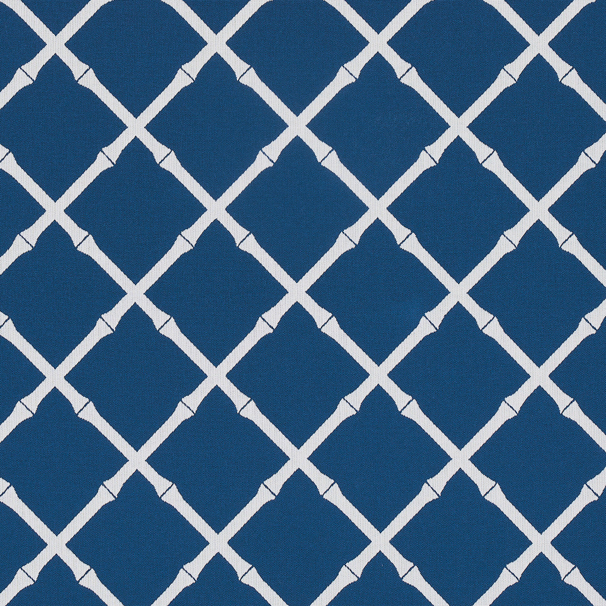 Bamboo Trellis Indoor Outdoor fabric in navy color - pattern number 82762 - by Schumacher in the Swing Time Indoor/Outdoor collection