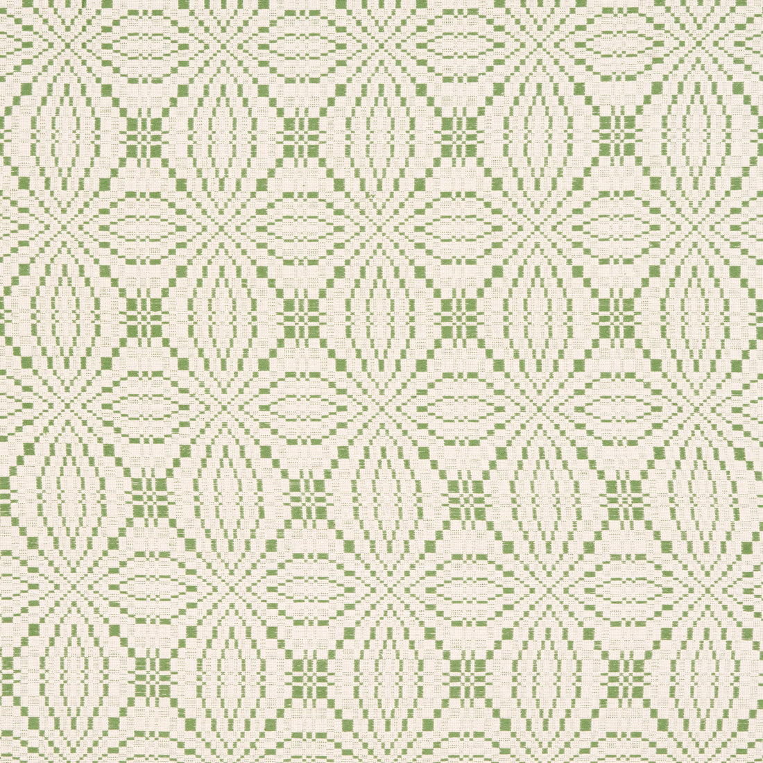 Francestown Coverlet fabric in leaf color - pattern number 82910 - by Schumacher in the A Country Life collection