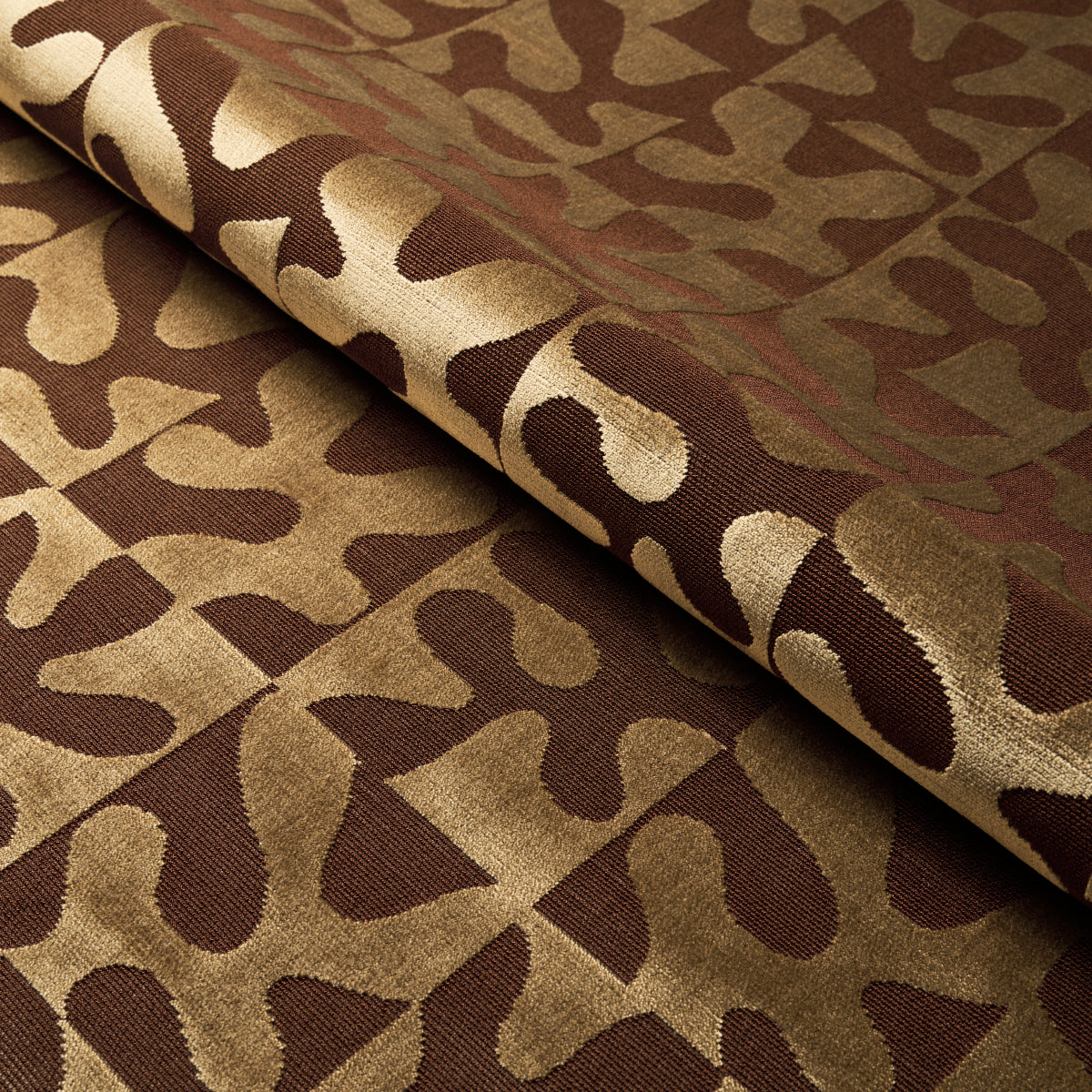 Modern Dance Velvet fabric in gold color - pattern number 82990 - by Schumacher in the Cut &amp; Patterned Velvets collection