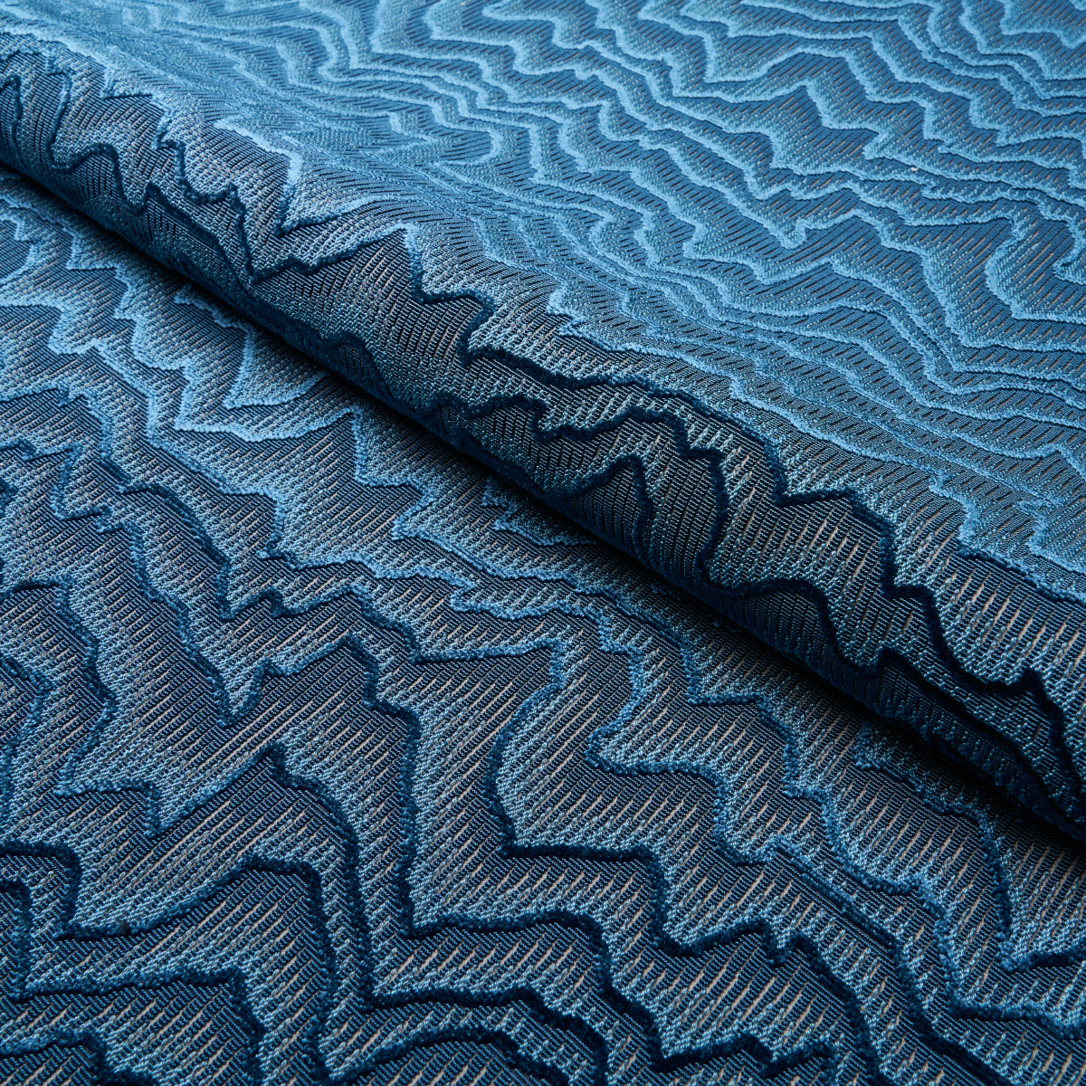 Zambezi Velvet fabric in slate blue color - pattern number 83022 - by Schumacher in the Cut &amp; Patterned Velvets collection