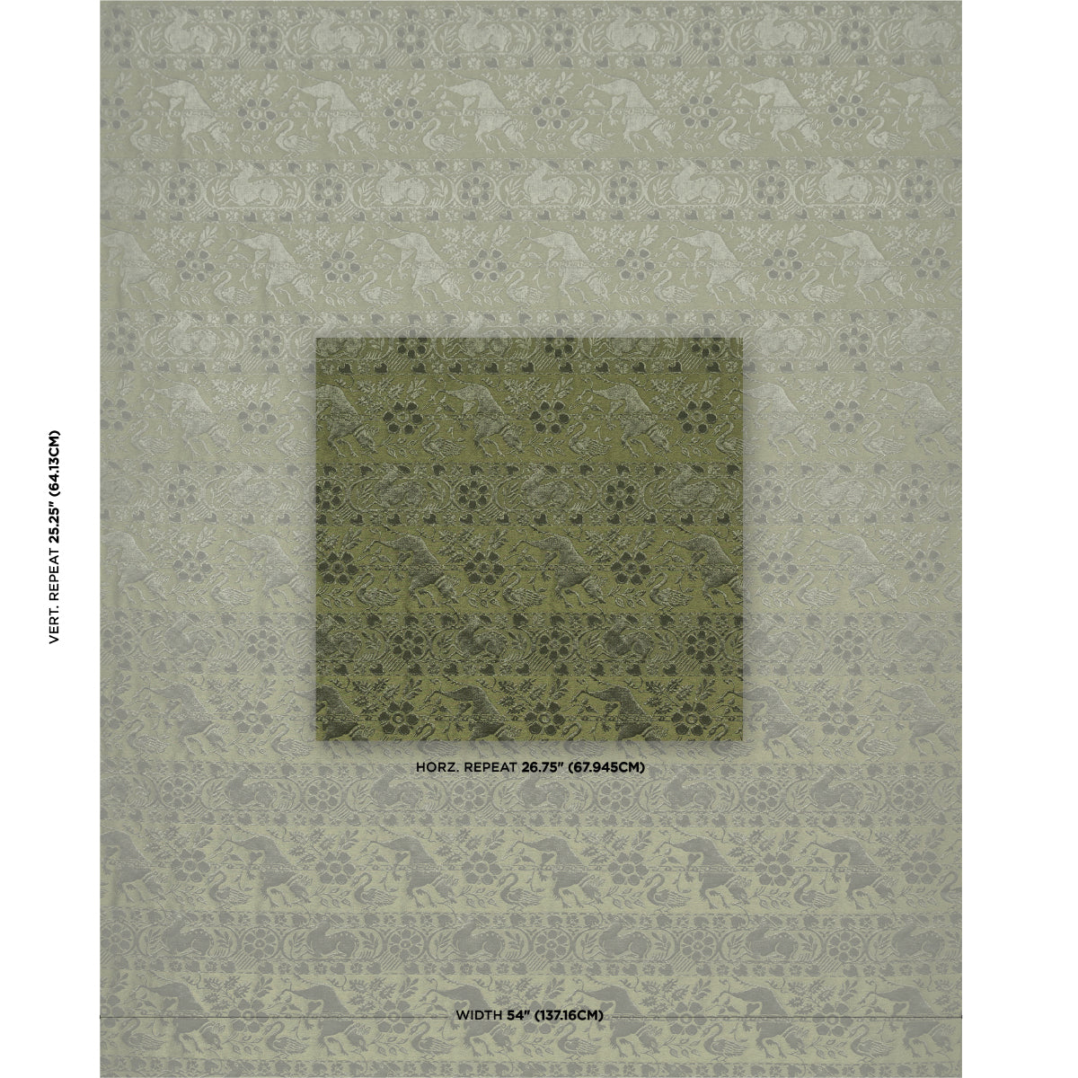 Animali fabric in moss color - pattern number 83123 - by Schumacher in the A Country Life collection