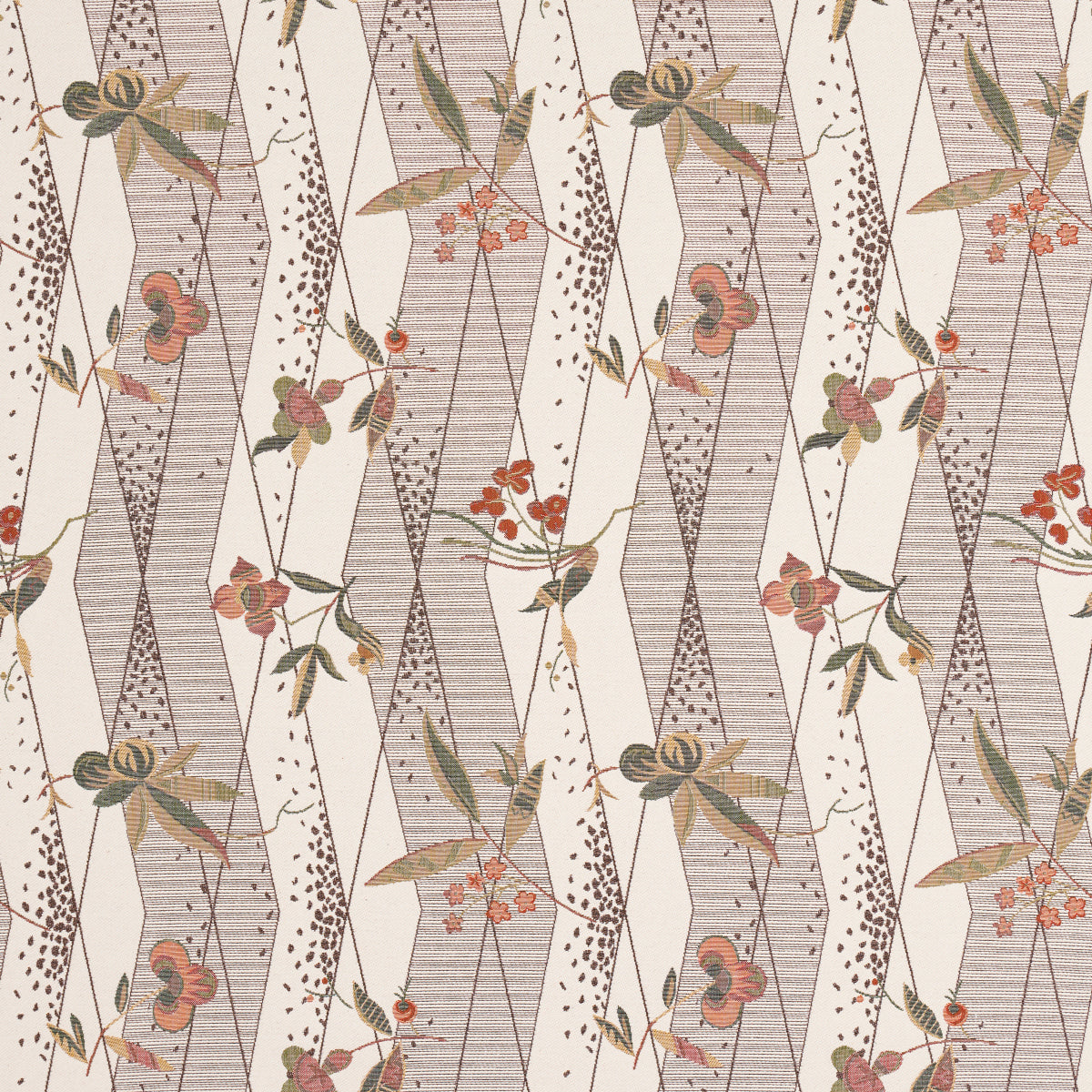 Romola Floral fabric in birch color - pattern number 83140 - by Schumacher in the Schumacher Classics collection
