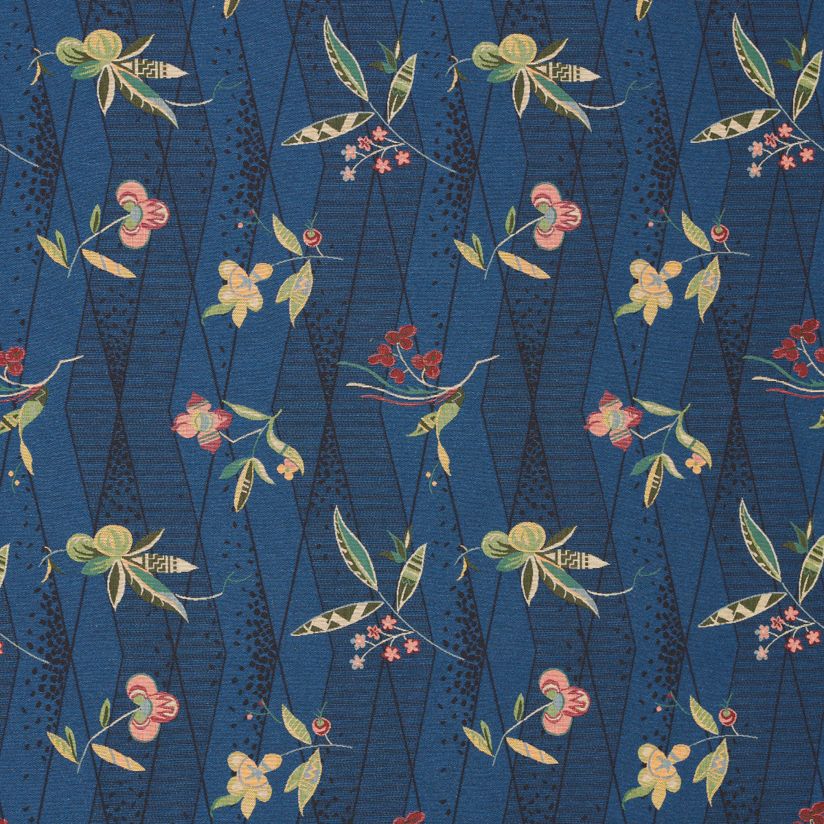 Romola Floral fabric in cadet color - pattern number 83141 - by Schumacher in the Schumacher Classics collection