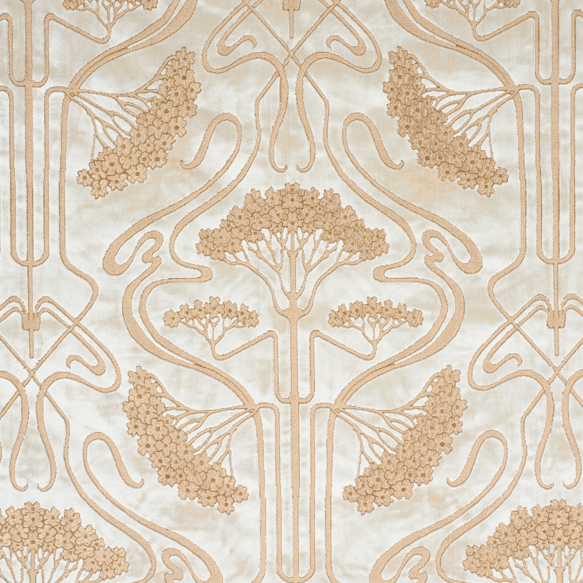 Ombelli Jacquard Velvet fabric in fawn color - pattern number 83170 - by Schumacher in the Schumacher Masterpieces collection