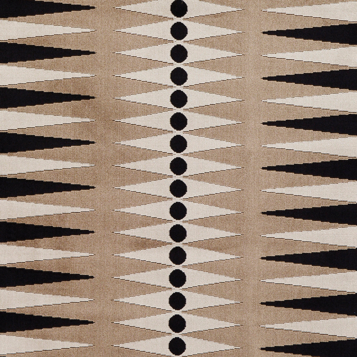Backgammon Cut Velvet fabric in neutral color - pattern number 83201 - by Schumacher in the Mary Mcdonald collection