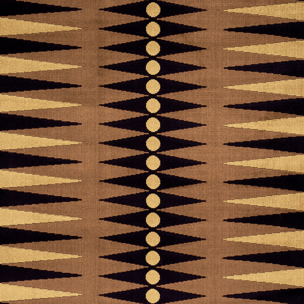 Backgammon Cut Velvet fabric in ochre color - pattern number 83203 - by Schumacher in the Atelier Paris collection