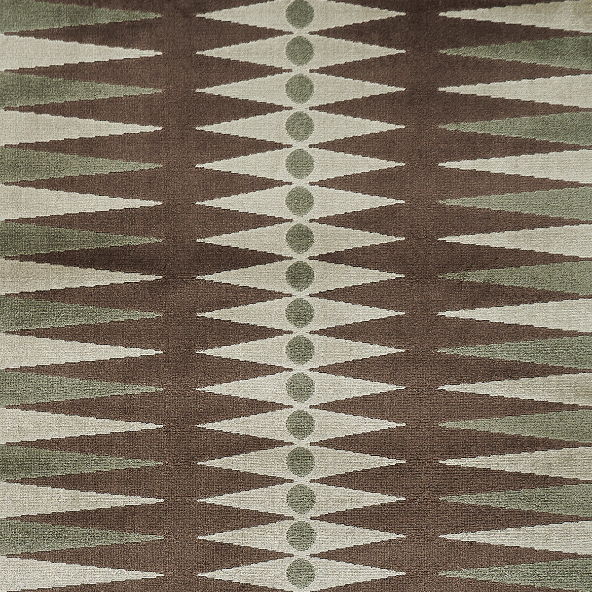 Backgammon Cut Velvet fabric in verdure color - pattern number 83204 - by Schumacher in the Atelier Paris collection