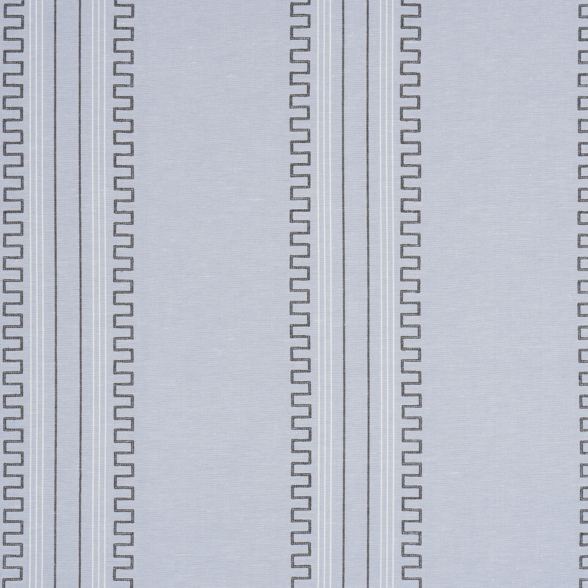 Greco Stripe fabric in chambray color - pattern number 83230 - by Schumacher in the Mary Mcdonald collection